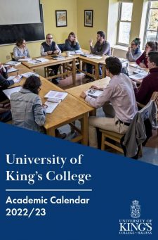 2022/2023 University of King's College Academic Calendar book cover